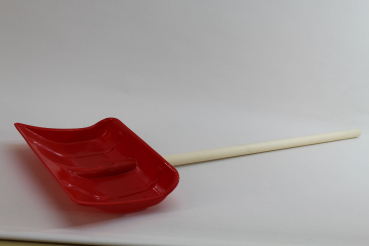 Preview: Kinder-Schneeschieber Kunststoff mit Holzstiel