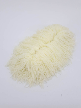 Preview: Wollbesen, naturfarben, 30 cm lackiert mit Gewinde