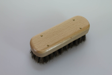 Preview: Reise-Kleiderbürste MINI / rein Rosshaar, Buche lackiert