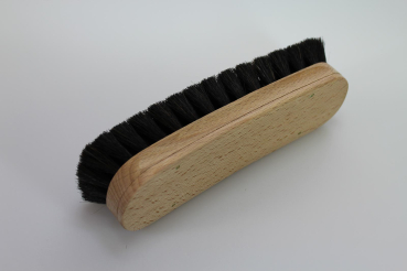 Preview: Schuh-Glanzbürste groß, geschweift / Rosshaar schwarz