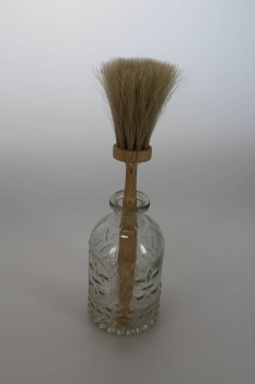 Preview: Mehl- / Küchenpinsel, geölt - Rosshaar hell 25 cm