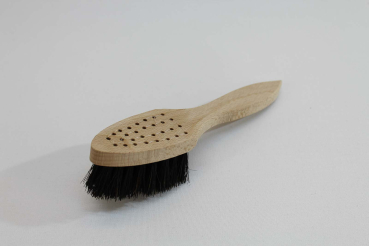 Preview: Hufbürste / Arenga geschwungen, Holz geölt