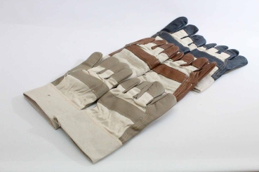 Winter-Arbeitshandschuhe Leder, Teddyfutter, Stulpe