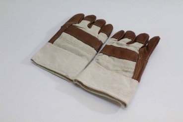 Winter-Arbeitshandschuhe Leder, Teddyfutter, Stulpe