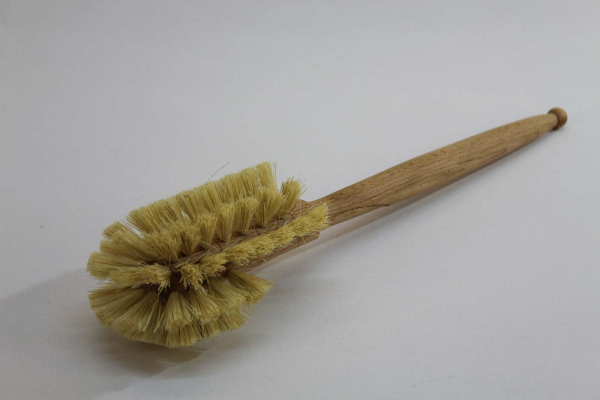 Klosettbürste KLASSIK, englische Form, Holz geölt / Fibre natur