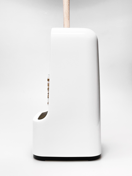 Klosettbürste KLASSIK, Holz flach, geölt / Nylon weiss