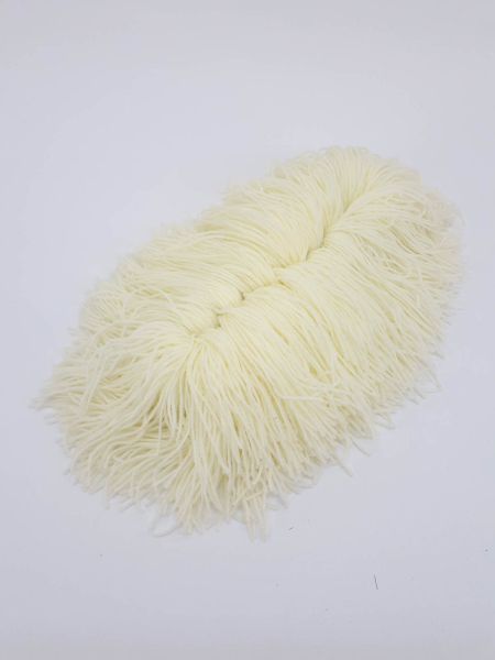 Wollbesen, naturfarben, 30 cm lackiert mit Gewinde