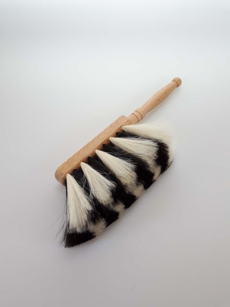 Staub-Handfeger / Ziegenhaar gemustert