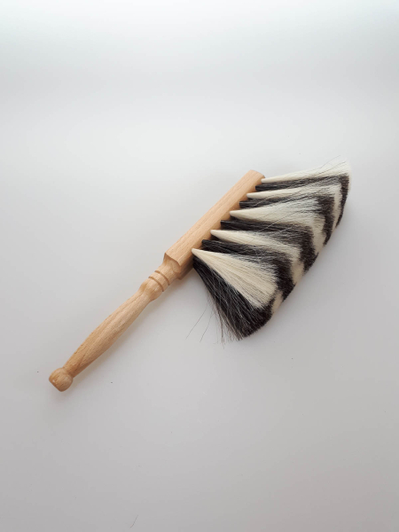 Staub-Handfeger / Ziegenhaar gemustert