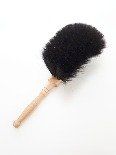 Staub-Handfeger / Ziegenhaar schwarz