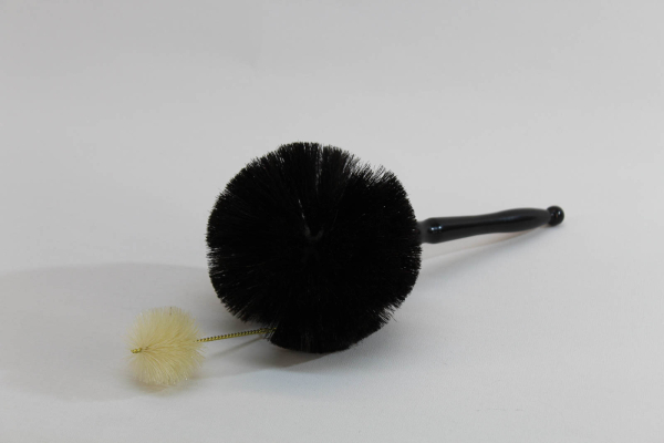 Weihwasserpinselchen, Naturborste in Messing, ca. 12 cm