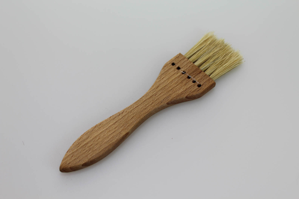 Fettpinsel, geölt / Naturborste weich flach 16 cm