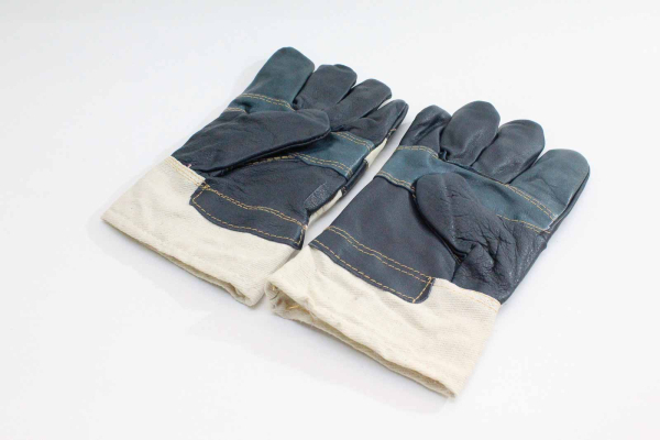 Winter-Arbeitshandschuhe Leder, Teddyfutter, Stulpe